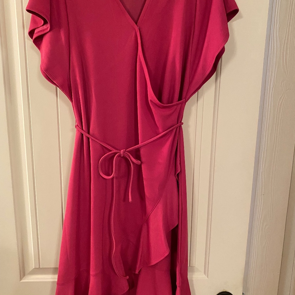 2 Isaac Mizrahi faux wrap dresses